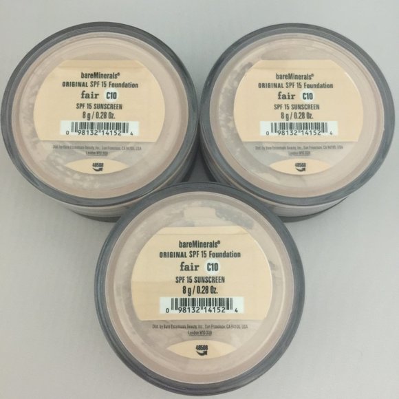 #NWT bareMinerals SPF15 Original Foundation Fair C10 8g/0.28oz - Lot of 3 - Picture 1 of 2